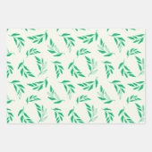 Muster der botanischen grünen Pflanze Geschenkpapier Set (Vorderseite 2)