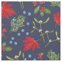 Muster der botanischen Pflanze im Herbst Stoff