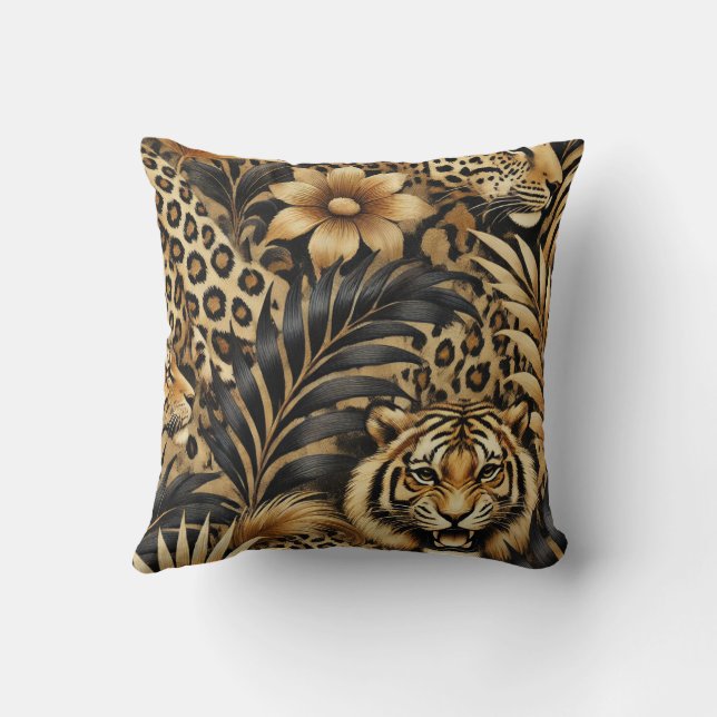 Muster der botanischen Schrift Kissen (Rückseite)