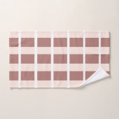 Muster der braunen rosa Streifen Badhandtuch Set (Handtuch)