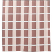 Muster der braunen rosa Streifen Duschvorhang (Vorderseite)