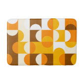 Muster der braunen weißen orangefarbenen Halbkreis Badematte (Vorderseite)