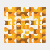 Muster der braunen weißen orangefarbenen Halbkreis Fleecedecke (Vorderseite (Horizontal))
