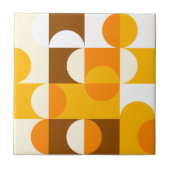 Muster der braunen weißen orangefarbenen Halbkreis Fliese (Vorderseite)