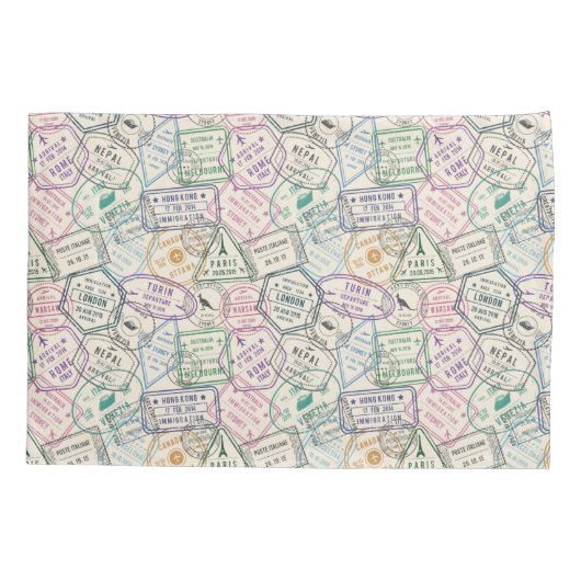 Muster der Briefmarke Kissenbezug (Rückseite)