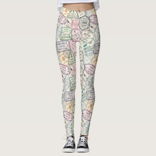 Muster der Briefmarke Leggings (Vorderseite)