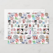 Muster der Briefmarke Postkarte (Vorne/Hinten)