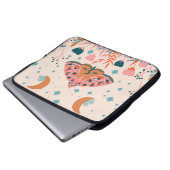 Muster der Bright Folk Art Moths Laptopschutzhülle (Vorne Knopf)