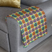 Muster der bunten Eule Fleecedecke