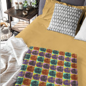 Muster der bunten Eule Fleecedecke