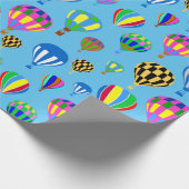 Muster der bunten Heißluftballon-Bilder Geschenkpapier (Ecke)