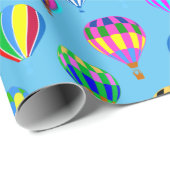 Muster der bunten Heißluftballon-Bilder Geschenkpapier (Rolleneckpunkt)