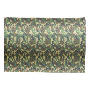 Muster der Camouflage von FTA Glossy Woodland Camo Kissenbezug
