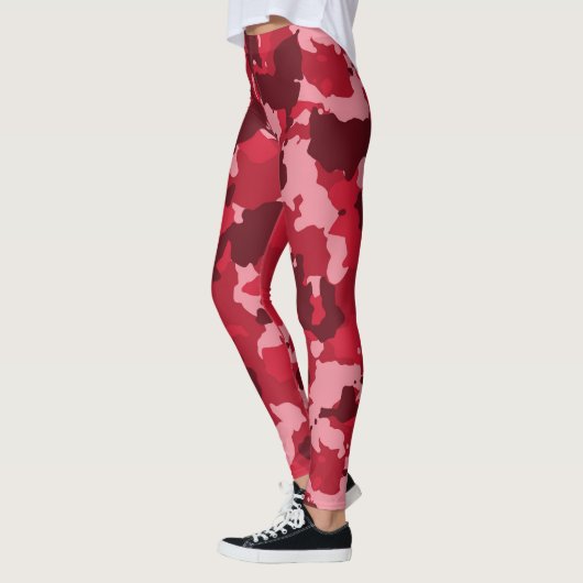 Muster der Camouflage von Red Camouflage Militär Leggings (Links)