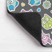 Muster der Cartooneulen Mousepad (Ecke)