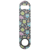 Muster der Cartooneulen Speedflaschenöffner (Rückseite)