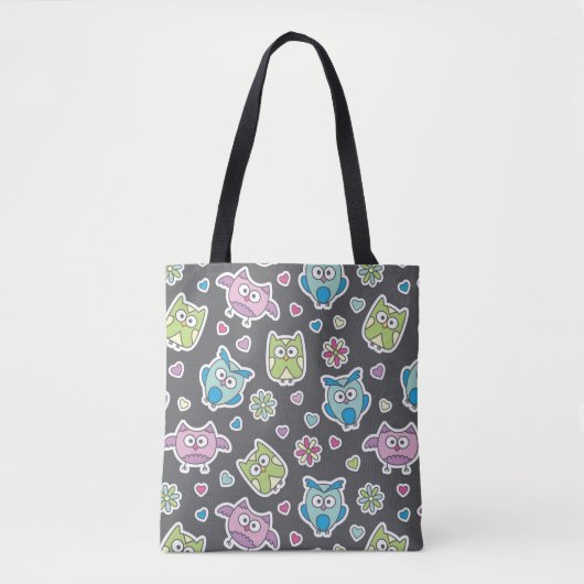 Muster der Cartooneulen Tasche (Vorderseite)