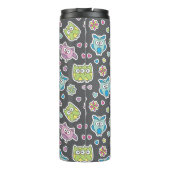 Muster der Cartooneulen Thermosbecher (Rückseite)