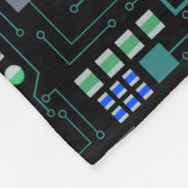 Muster der Computerplatine Fleecedecke (Ecke)