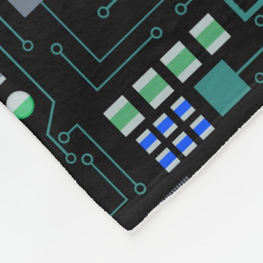 Muster der Computerplatine Fleecedecke (Ecke)