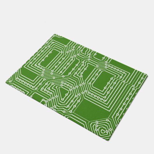 Muster der Computerplatine Fußmatte (Schrägansicht)