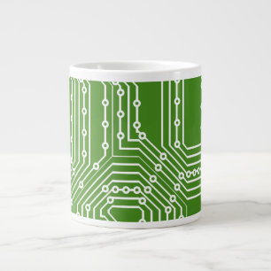 Muster der Computerplatine Jumbo-Tasse