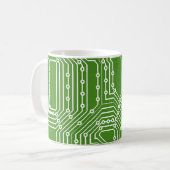 Muster der Computerplatine Kaffeetasse (Vorderseite Links)