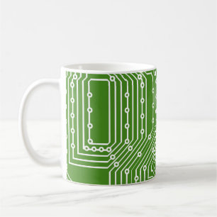 Muster der Computerplatine Kaffeetasse