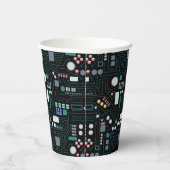 Muster der Computerplatine Pappbecher (Rechts)