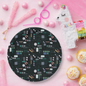 Muster der Computerplatine Pappteller (Party)