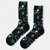 Muster der Computerplatine Socken (Linkes Detail)