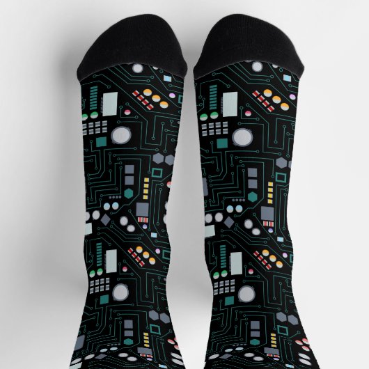 Muster der Computerplatine Socken (Oben)