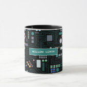 Muster der Computerplatine Tasse (Zentrum)