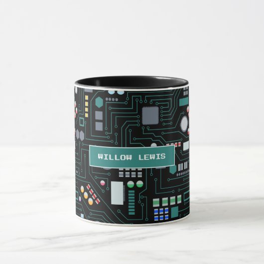 Muster der Computerplatine Tasse (Zentrum)