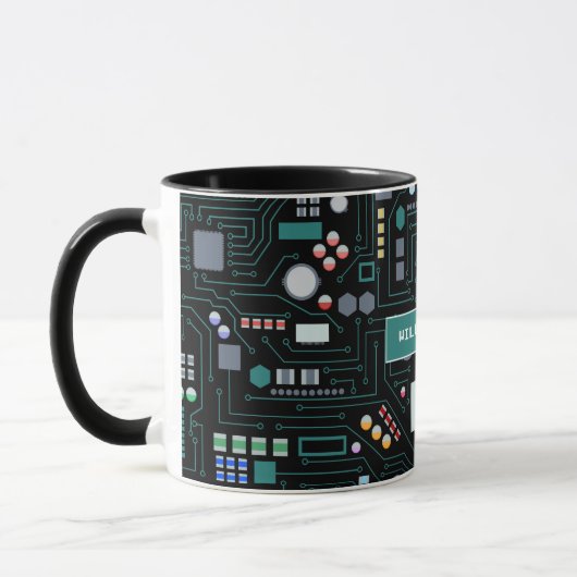 Muster der Computerplatine Tasse (Links)