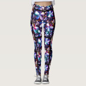 Muster der Crackle-Blume Multicolor 1 Leggings (Vorderseite)