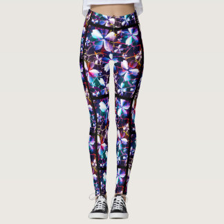 Muster der Crackle-Blume Multicolor 1 Leggings