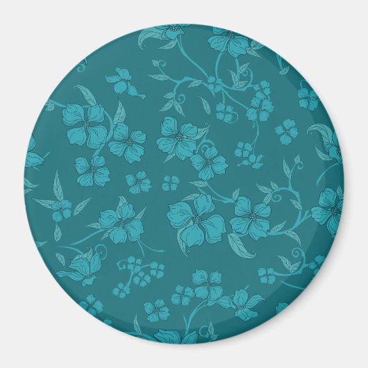 Muster der Creepe-Blume 9 Magnet (Vorne)