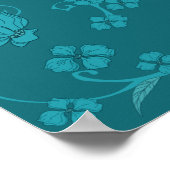 Muster der Creepe-Blume 9 Poster (Ecke)