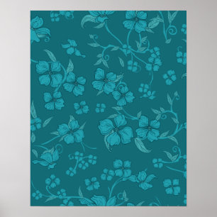 Muster der Creepe-Blume 9 Poster