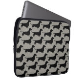 Muster der Dackeln (Hunde Kurzer Dackel) Laptopschutzhülle (Vorne Rechts)