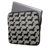 Muster der Dackeln (Hunde Kurzer Dackel) Laptopschutzhülle (Vorderseite Links)