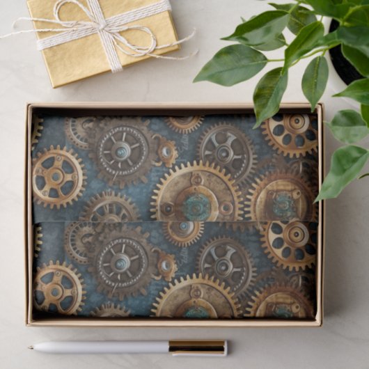 Muster der Dampfgetriebe Seidenpapier (Geschenk)