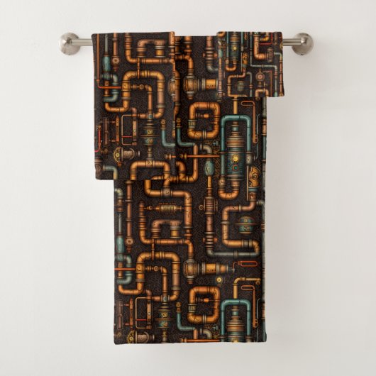 Muster der Dampfrohrleitungen Badhandtuch Set (Insitu)