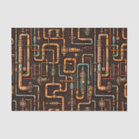 Muster der Dampfrohrleitungen Seidenpapier (Vorderseite)