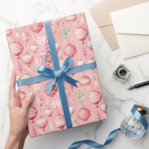 Muster der Dekorationen in Vintag rosa weißen Feie Geschenkpapier