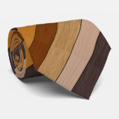Muster der Diagonalbraun-Holzstreifen Krawatte (Gerollt)