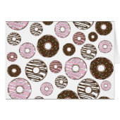 Muster der Donuts, rosa Donuts, braune Donuts (Vorderseite (Horizontal))