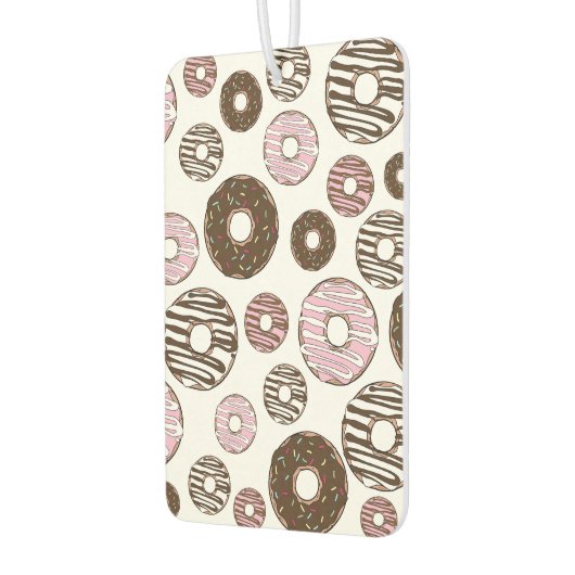 Muster der Donuts, rosa Donuts, braune Donuts Autolufterfrischer (Links)