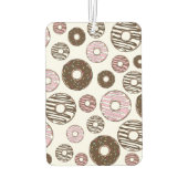Muster der Donuts, rosa Donuts, braune Donuts Autolufterfrischer (Rückseite)